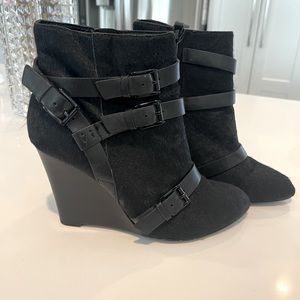 Rebecca Minkoff Calf Fur Wedge Bootie